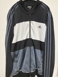 adidas トラックジャケット Lサイズ ブラック/ホワイト/グレー
