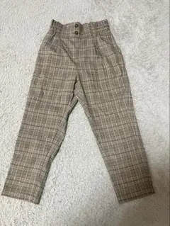 GU チェック柄 ロングパンツ