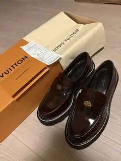 定価20万【箱•袋•松屋銀座レシート付】ルイヴィトン⭐︎ボブールローファー⭐︎厚底のサムネイル