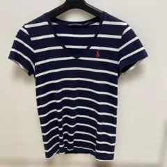 ラルフローレンスポーツ　ボーダーティシャツ　Vネック　Sサイズ