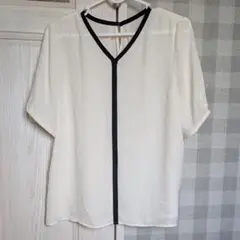 ブラウス　バイカラー　グリーンレーベル　green label relaxing