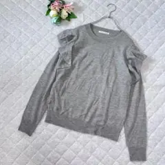 イーハイフンワールドギャラリーピース【Free】フリルニット　セーター　薄手