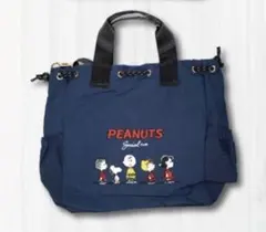 PEANUTS スヌーピー ナイロン刺繍ショルダーバッグ 2way