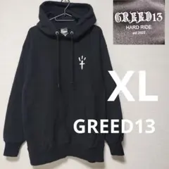 GREED13 パーカー 肉厚 黒 xl リバースウィーブ