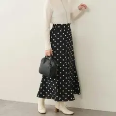 osono長さ変えれるレトロドットスカート ナチュラルクチュール 水玉 スカート