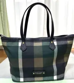 【美品・短時間使用のみ】ブルーレーベル　PVC加工トートバッグ