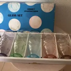 ディズニー　グラス　ガラス　ミッキーマウス　五客