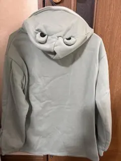 カエル　グリーン フード付き パーカー Lサイズ