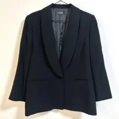 美品✨LUNESOIRフォーマルジャケット 黒 19AR 大きいサイズ 冠婚葬祭