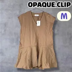 【新品】 異素材切替えフレンチスリーブカットソー M オペークドットクリップ