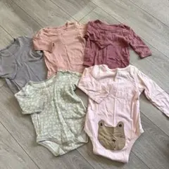 ベビー長袖ロンパース　70cm 5点セット　まとめ売り