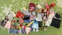 リカちゃん 本体2つ・着せ替え服・靴・小物セット(写真に写っているもの全部)