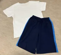 体操服 白Tシャツ　ショートパンツ　運動　スポーツ　上下セット　キッズ