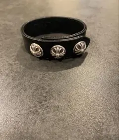 インボイス付き Chrome Hearts クロスボール レザーブレスレット