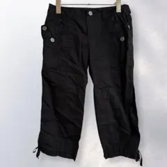 エニィファム カーゴパンツ クロップド丈 裾リボン 綿100% 無地《c677のサムネイル