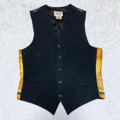 HERMES vintage ジレベスト シルク 44 HERMES - 美品 Vintage エルメス HERMES ベスト ジレ シルク切り替え