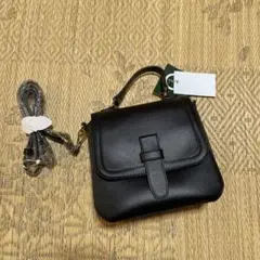 新品 黒 合皮 ショルダーバッグ 斜めがけ ブラック ミニ レディース 2WAY