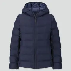 UNIQLO　ユニクロ　ライトウォームパデットパーカ　コート　140　ネイビー