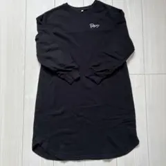 GU 黒 長袖ワンピース トレーナー スウェット130cm