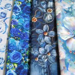 94　在庫処分品　未使用　ハギレ生地色々4枚です。