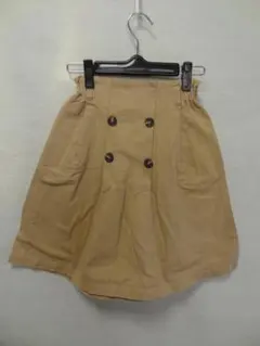 プチメイン petit main 子供服キッズ 女の子 ベージュスカート 130