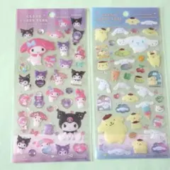 クリアキャンディシール　シナモンロール・プリン マイメロ・クロミ 2枚セット