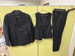 DB-メンズ ストライプ スーツ 上下セット フォーマル ビジネス 結婚式