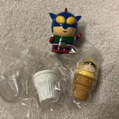 アクション仮面貯金箱　クレヨンしんちゃんガチャガチャ　でっかいソフトクリームだゾ