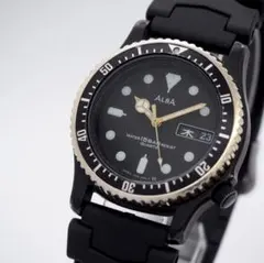 572稼働 SEIKO時計　メンズ　アルバ ダイバーウォッチ V348-6080