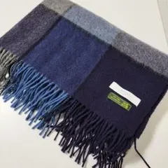 ビームスライツ 大判ウール ストール チェック柄 美品