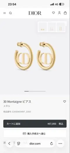 Dior 30 Montaigne ピアス Tory Burch ブレスレット