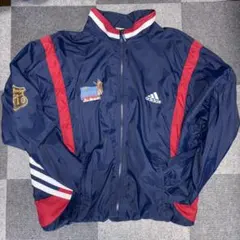 adidas ナイロンジャケット ネイビー