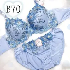 B70リリーブロッサム（ブルー）♥️ブラジャーショーツセット♥️エメフィール系
