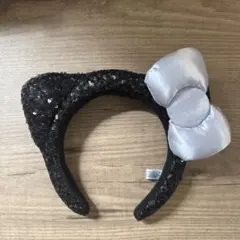 【ユニバカチューシャ】キティちゃんスパンコールカチューシャ、黒