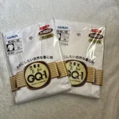 GUNZE GQ-1 長袖U首シャツ M ホワイト　２枚セット
