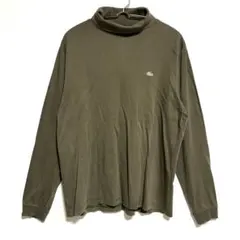 LACOSTE カーキ系　 タートルネック長袖カットソー　S