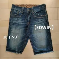【EDWIN】 デニムショートパンツ 30インチ