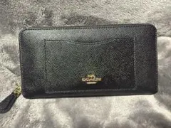 【美品】COACH クロスグレイン レザー 長財布 F54007
