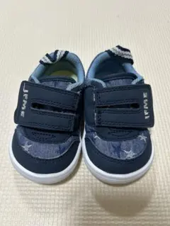 IFME ネイビー 星柄 ベビーシューズ