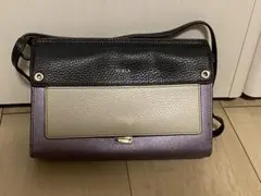 早い者勝ち✧*。FURLA フルラ ショルダーバッグ 黒 ベージュ 紫