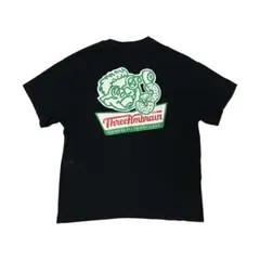 グラフィックTシャツ “THREE AMBRAIN” ブラック XLサイズ