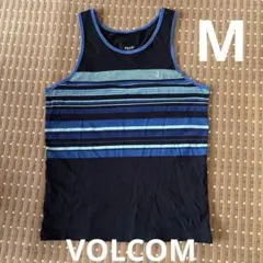 VOLCOM ブラックストライプタンクトップ Ｍのサムネイル