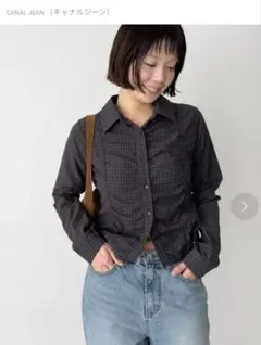 CANAL JEAN COINチェック柄 半袖シャツ ブルー - メルカリ