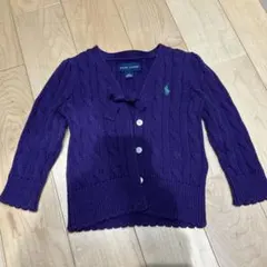 Ralph Lauren 紫色 カーディガン 12M