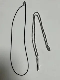 【ネックレス】【付け替え可能】シンプル バー型ペンダント付き