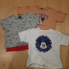ミッキーマウス Tシャツ 3枚セット 100cm