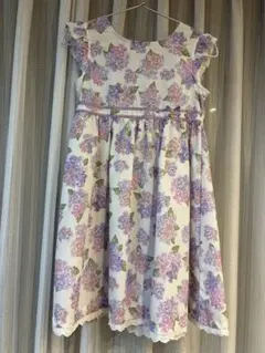 anyfam kids 紫陽花柄ノースリーブワンピース