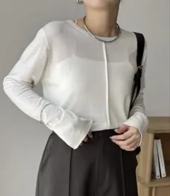 ウール混ニットロンT