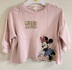 ミニーマウス 長袖Tシャツ ピンク 100cm