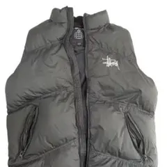 CHALLENGER×STUSSY 両面刺繍　キルティングベスト　バイカー　M CHALLENGER ×STUSSY VEST 刺繍ベスト サイズL